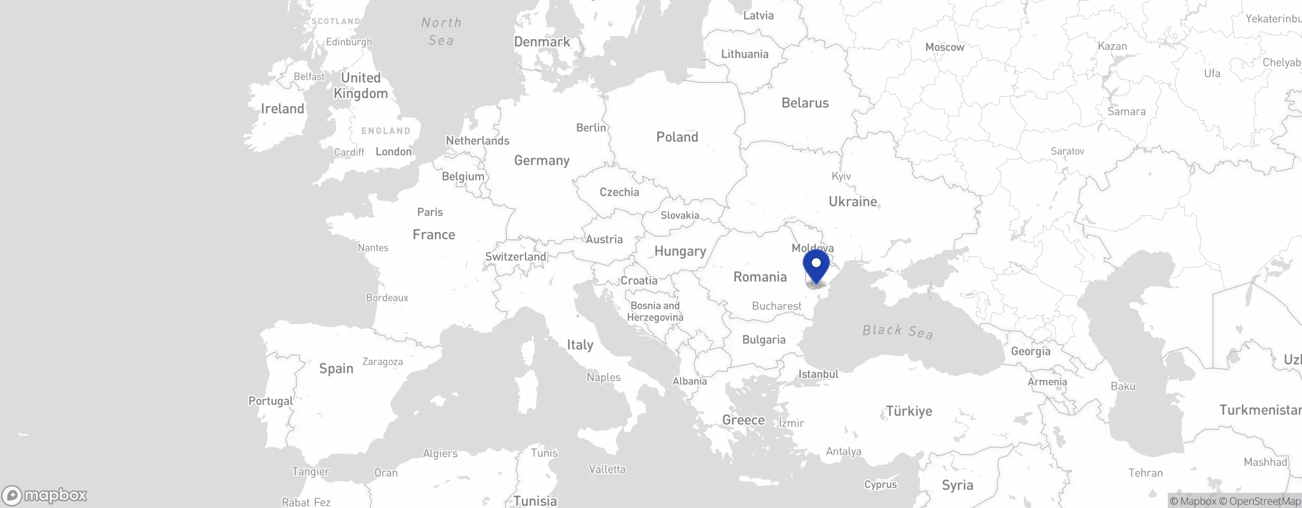 New Energy terminal location at Izmail, Ukraine — on the Black Sea and Danube delta, in the European logistics network